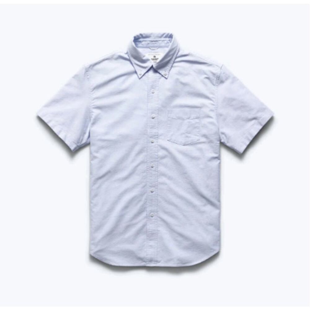 Reigning Champs oxford windsor  short sleeved button-down shirt mens size small